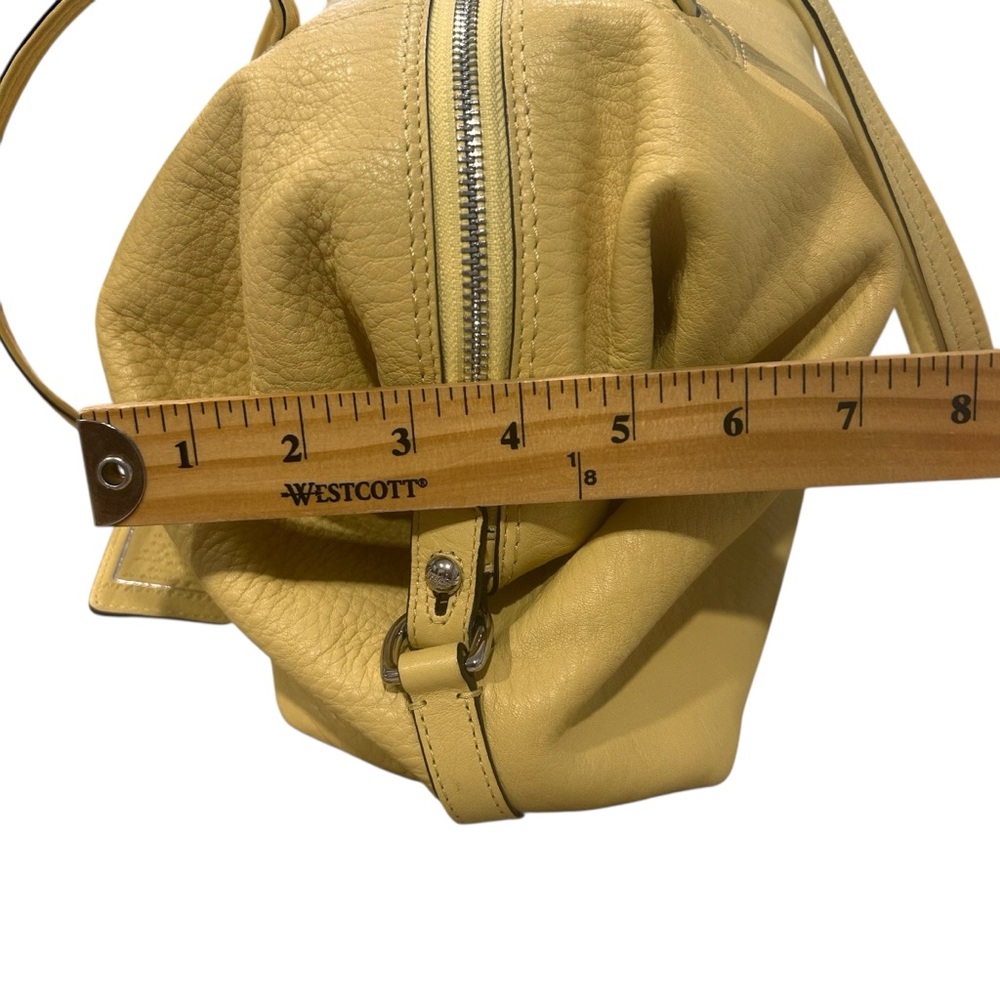 Coach Julia Satchel leather handbag purse sunflower yellow new w/ flaw vintage - Picture 8 of 17